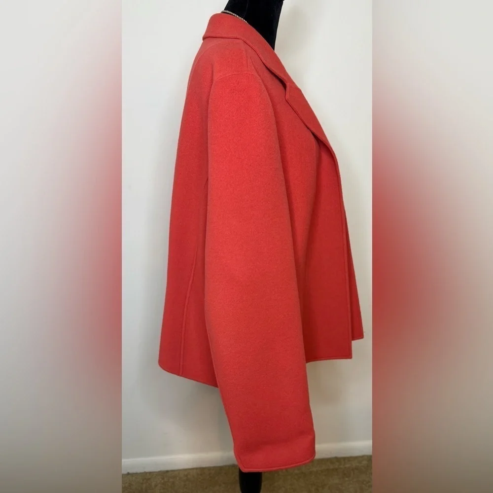 Talbots 100% wool preppy Orange Open blazer  Size 16 Excellent condition